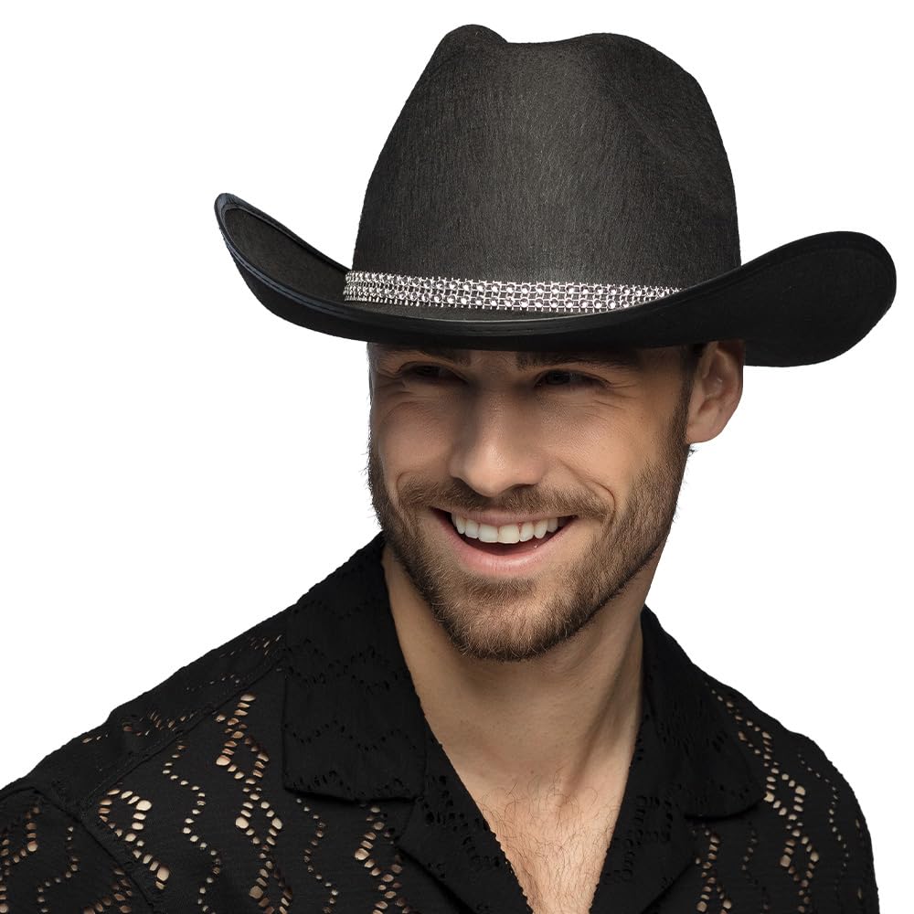 Boland - Daisy Cowboy Hat Headwear Accessory for Western Costumes Accessories for Festival, Carnival or Stag Night