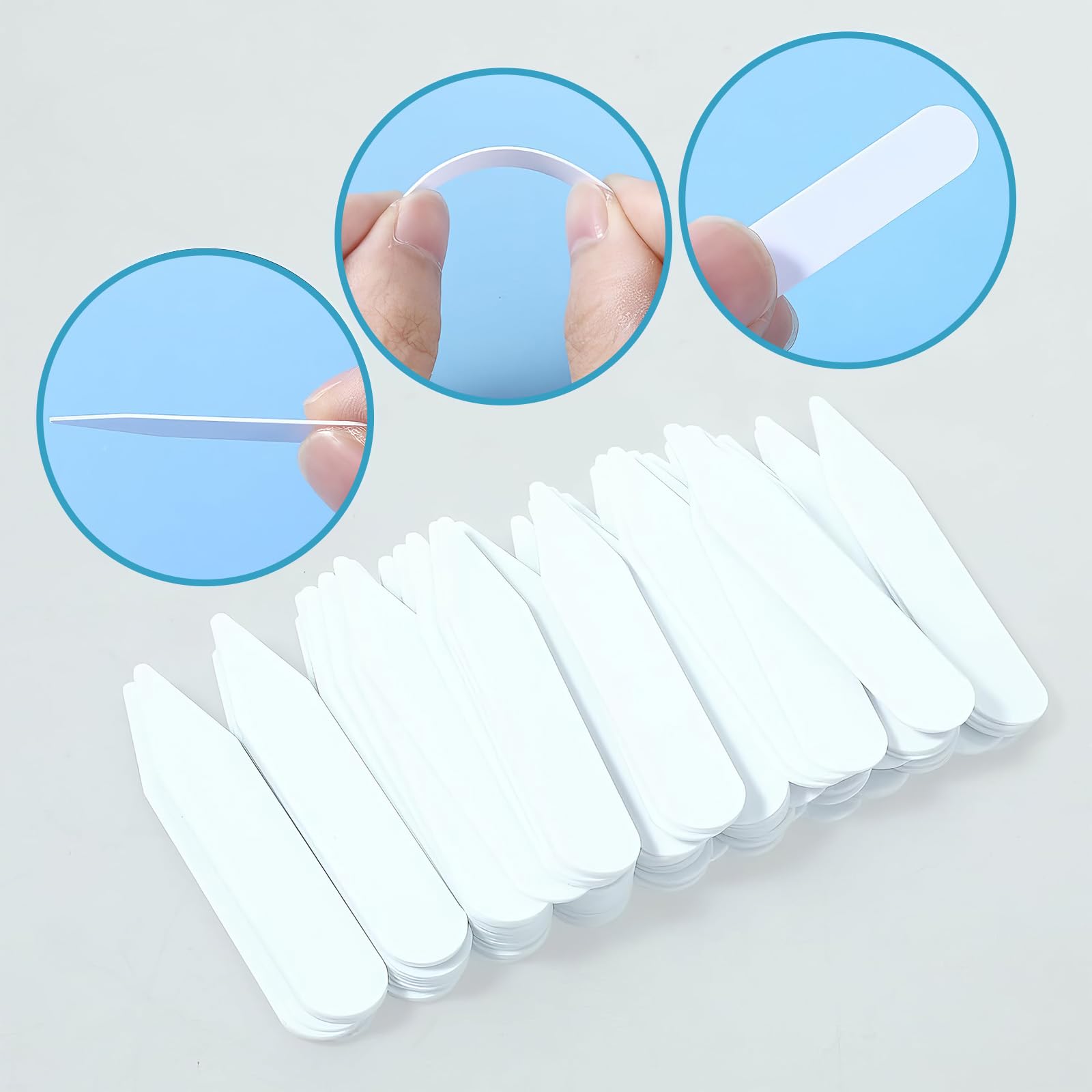 RT 60er Set Kragenstäbchen für Herrenhemden, hemdkragen einsatz herren, Kragenverstärker aus Stäbchen für einen perfekten Sitz des Hemdkragens, Vater oder Ehemann (in 6 Größen)