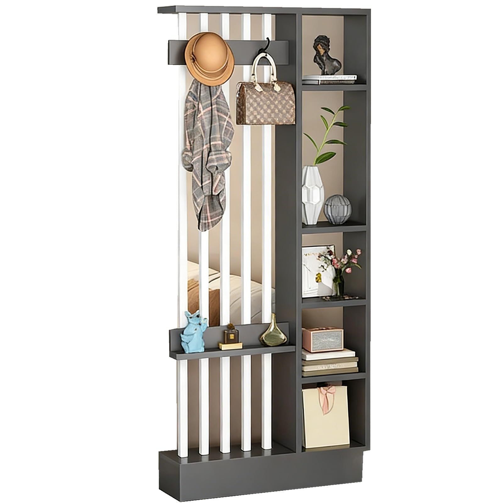 Room Divider for Room Separation,Freestanding Partition，Privacy Screens,Heavy Duty Wall Separator，for Office, Bedroom, Study(Gray)