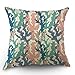 Korallen-Kissen, dekorativer Kissenbezug, Ozean, bunte Korallen, Riff-Kissenbezug, 50,8 x 50,8 cm, Baumwoll-Leinen, quadratischer Kissenbezug für Valentinstag, Sofa, Bett, Rosa, Blau, Grün, Lila