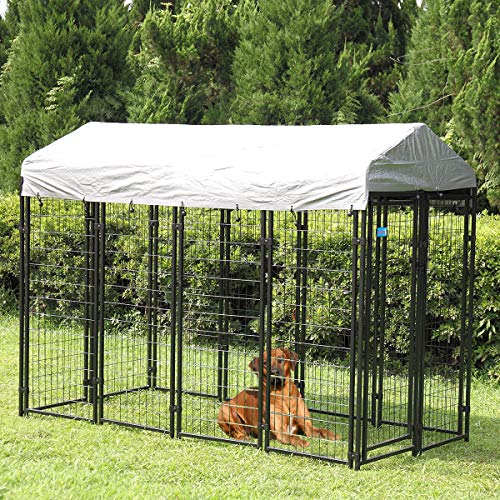 Sandinrayli Large Outdoor Dog Kennel Cat Pet Shelter Waterproof Cover Shade Enclosure House Cage