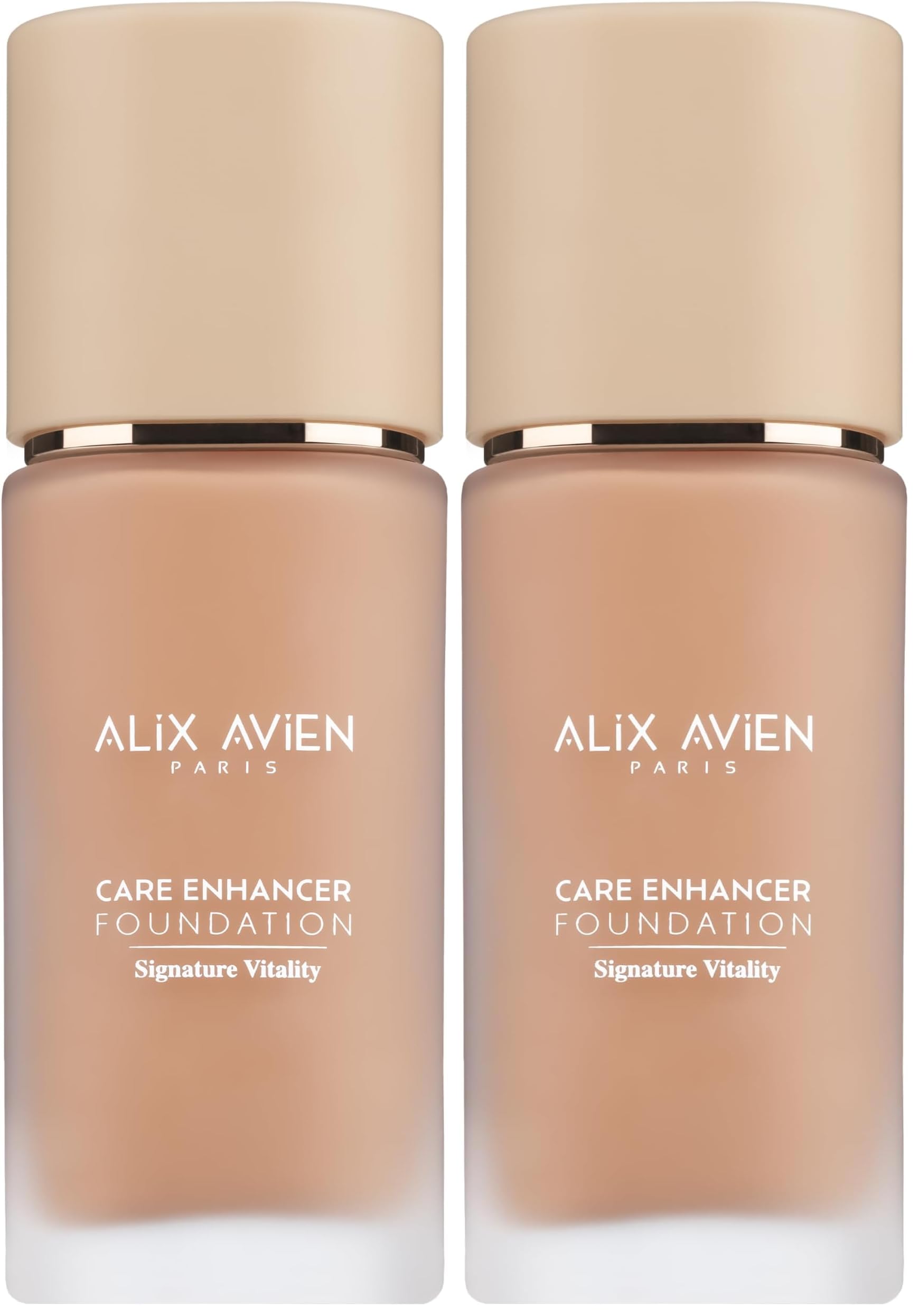 Alix Avien Kırışıklık Karşıtı Nemlendirici SPF30 Parlak Bitişli Fondöten Care Enhancer 819 Warm Gold (2 paketi)