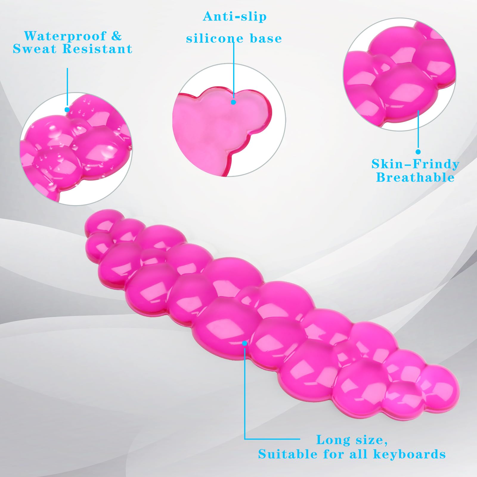 Repose-poignet en gel en forme de nuage pour clavier, joli support de poignet et repose-bras pour clavier pour soulager la douleur, convient pour le bureau/ordinateur/ordinateur portable/jeux