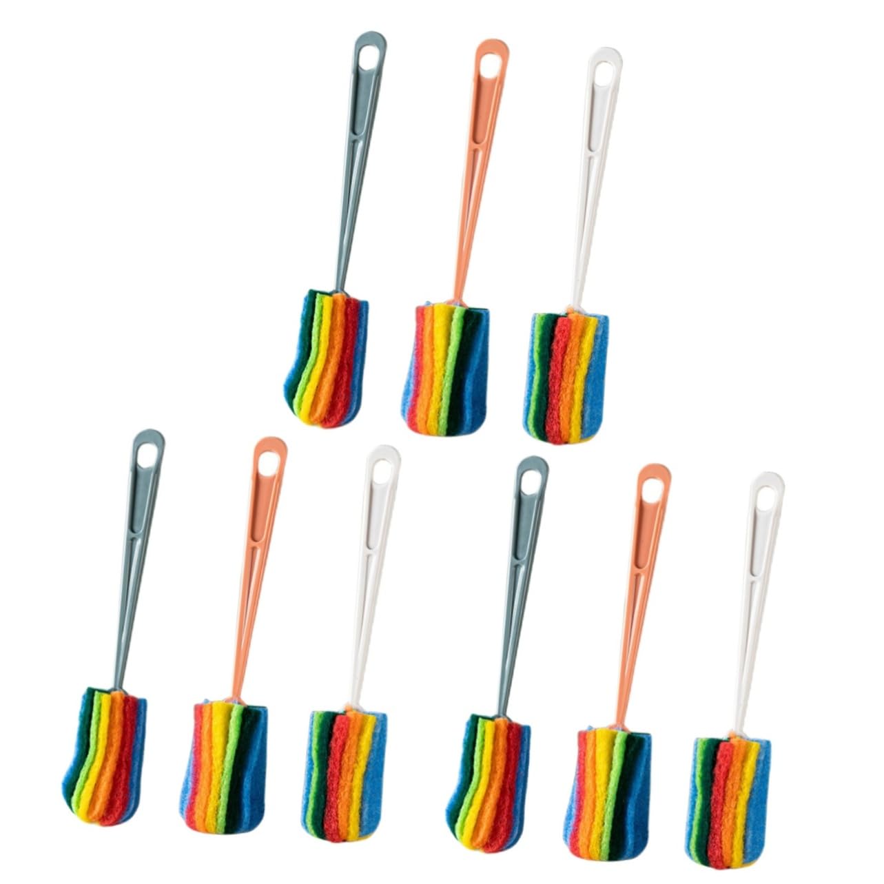3 Series Cepillo De Limpieza Limpiador De Cepillos Hundir Cepillo para Biberones para Limpiar Cepillo para Botellas Reutilizable Estropajo Color Aleatorio 3 Piezas*3