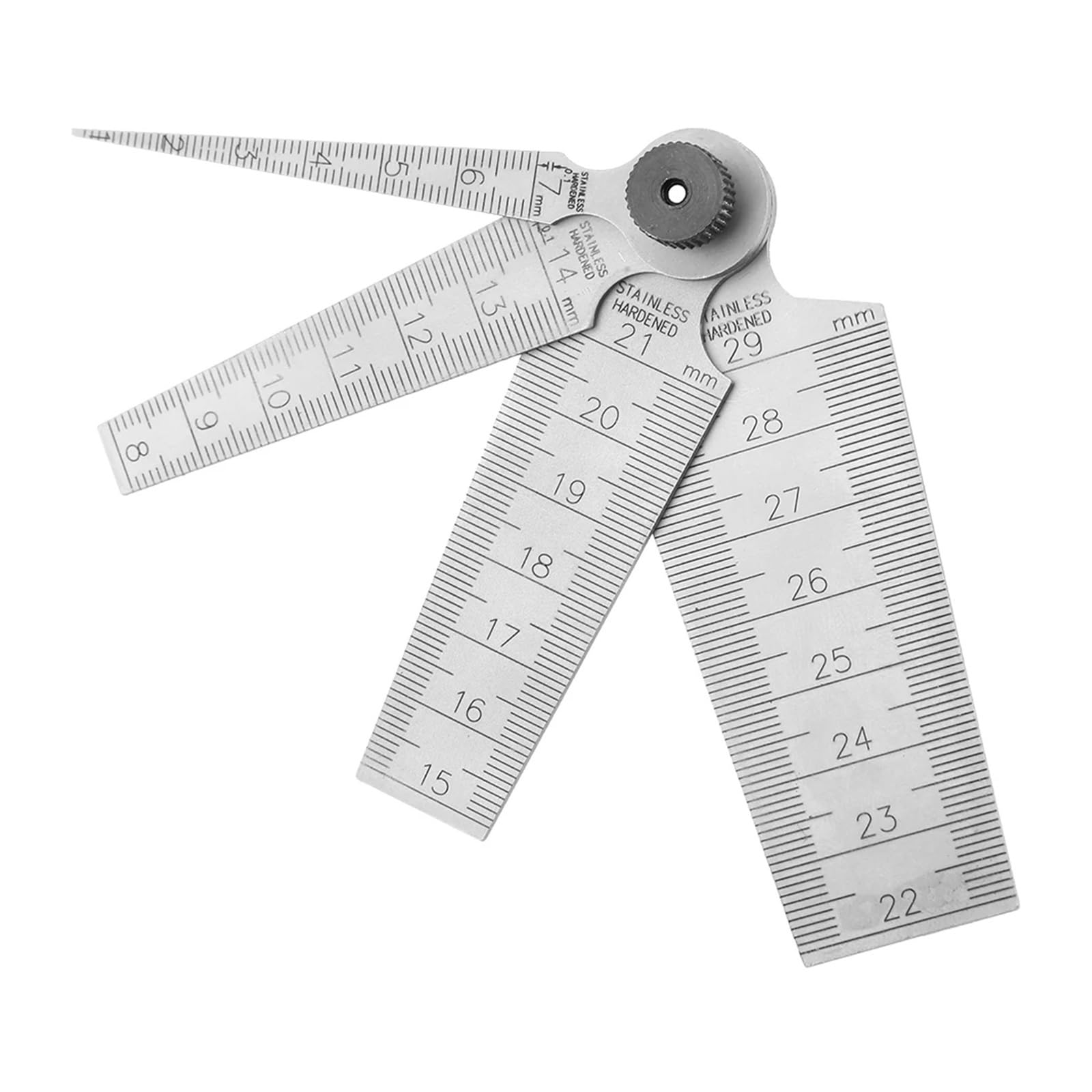 Juego de galgas de espesores, Herramienta de medición espesores, calibre tamaño orificio, 1 juego, cónico soldadura acero inoxidable, reglas, herramienta inspección orificios