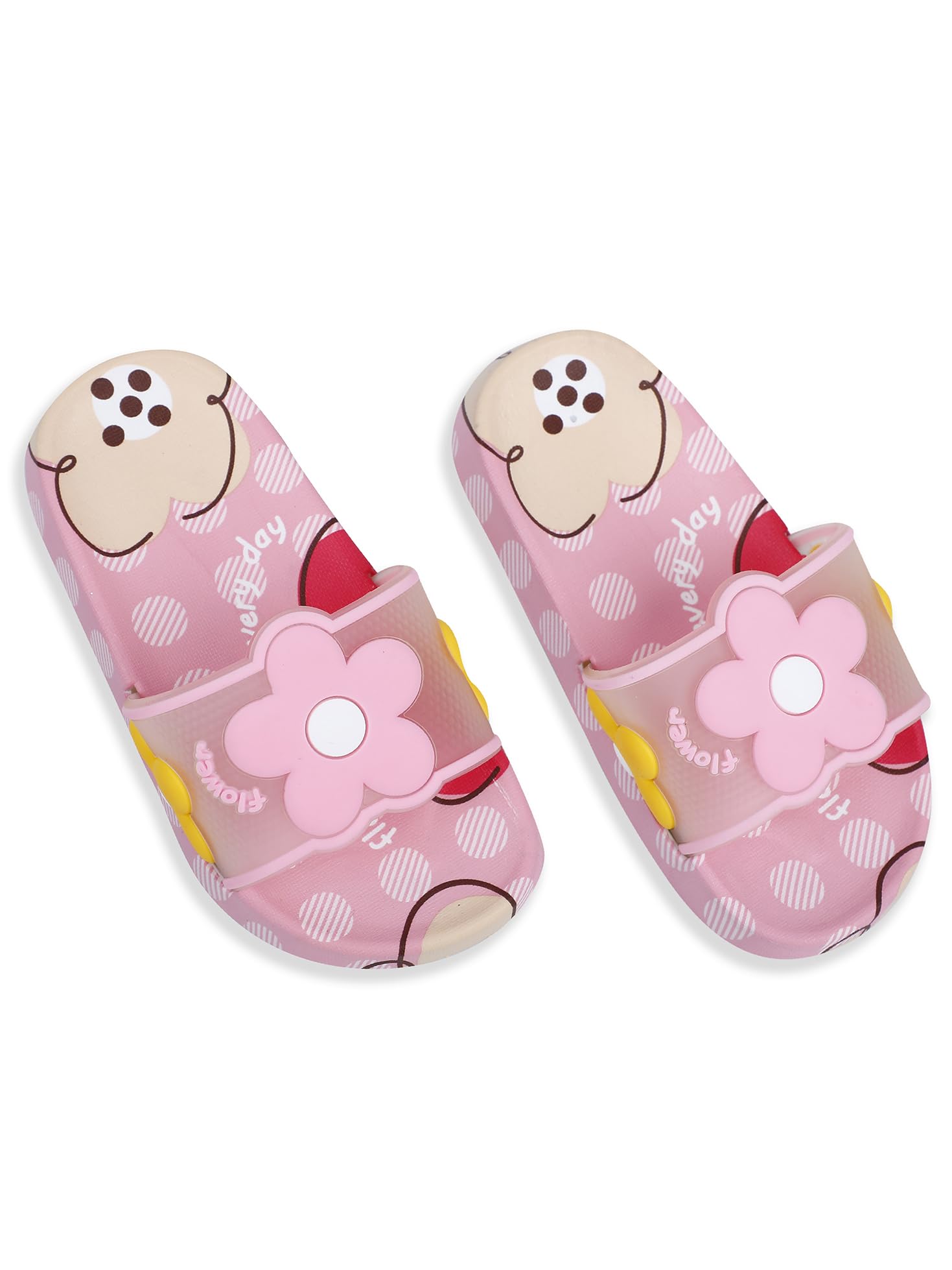 Baby Moo Waterproof Soft Slippers Anti-Skid Floral 3D Sliders Soft Comfortable Indoor & Outdoor Slippers Casual Wear Stylish Flip Flop Slides Girls Pink Age 3-4 Years (B0CFF53PSF) Amazon Price History, Amazon Price Tracker