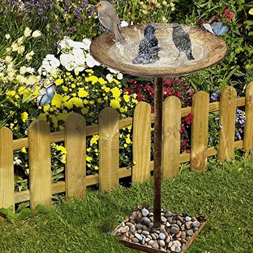 Aflowa Metal Bird Bath,28 inch Large Bird Baths for Outdoors, Birdbaths for Garden Outside Yard,Bird Feeder Summer Decor,Gift Tall
