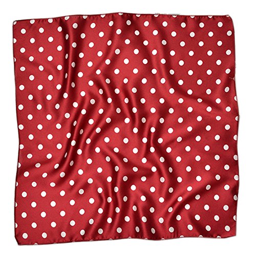 Women Silk Neckerchief Polka Dot Small Square Neck Scarf for Women PSSJ013