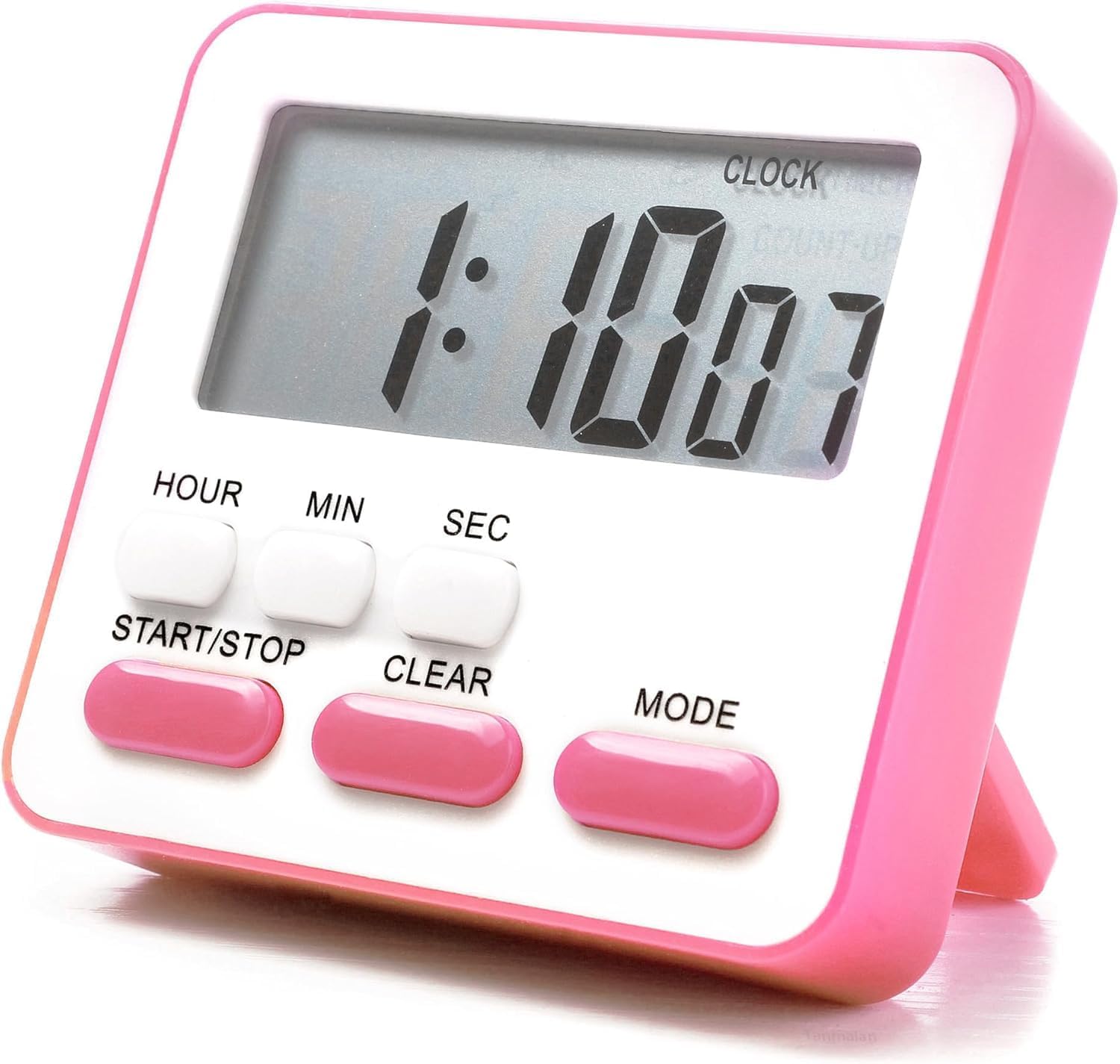 Xpandio Digital Kitchen Timer & Stopwatch, Countdown Large Digits, Loud Alarm, Magnetic Stand Round, for Cooking | Baking | Kids Study Teacher Shower Bathroom Oven Round Back Stand Hanging Hole