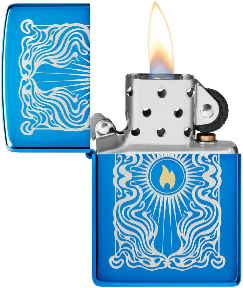 Encendedor Zippo azul personalizado de latón miniatura 3