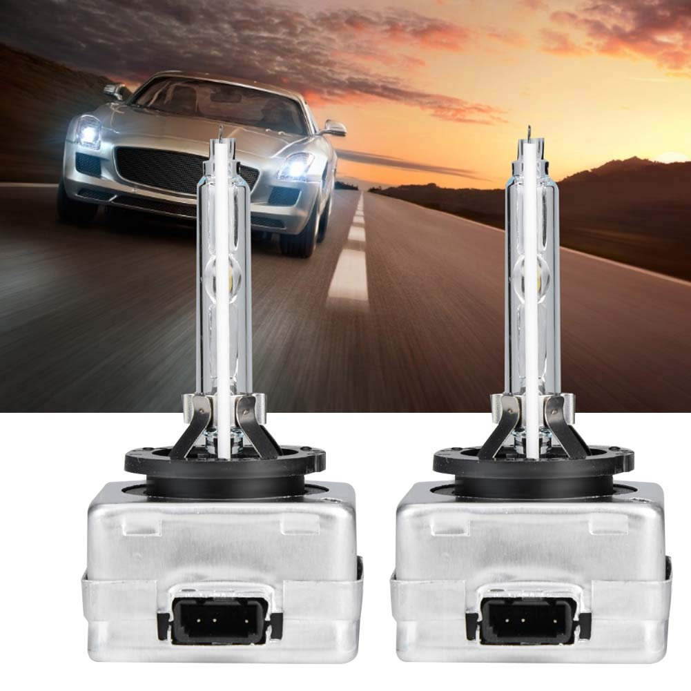 2PCS D3S 6000K 35W Lampe au Xénon avec Support en Fer pour Longue Durée de Vie Ultra luminosité Ampoules au Krypton et au Xénon Xénon Exemple, Besoin de Seulement 35W D'el