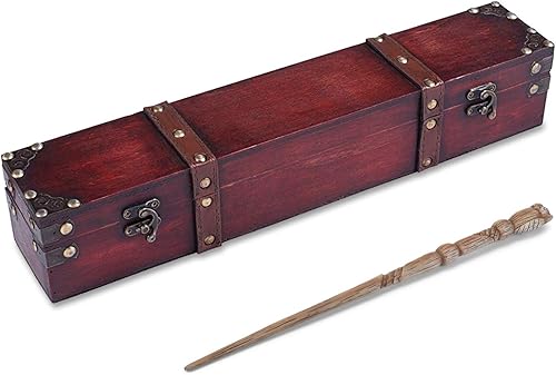 Miniatura 1 de Cottage Garden Juego de 2 piezas de varita de búho de madera natural coleccionable hecha a mano y varita mágica de madera, caoba