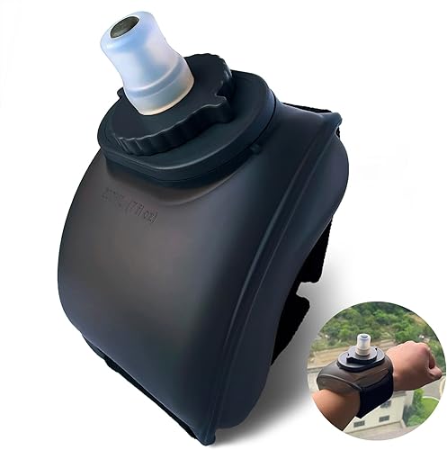 Sports Wrist Water Bottle,Armband Water Bottle Wearable HandsFree Silicone 6.7 OZ Sports Water Bottle for Running Cycling Climbing and Outdoor