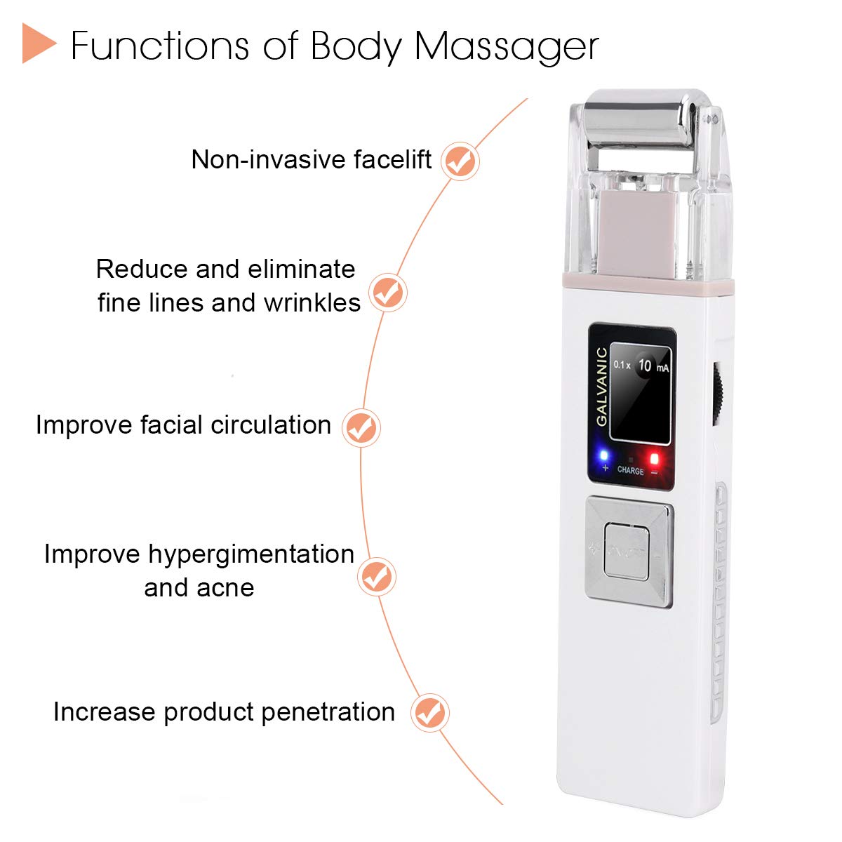 Portable Galvanic Microcurrent Skin Firming Machine, Anti-aging Face Lift Massager Home Use Beauty Salon Device Portable Galvanic Microcurrent Skin Firming Machine, Anti-aging Face Lift Massager Home Use Beauty Salon Device