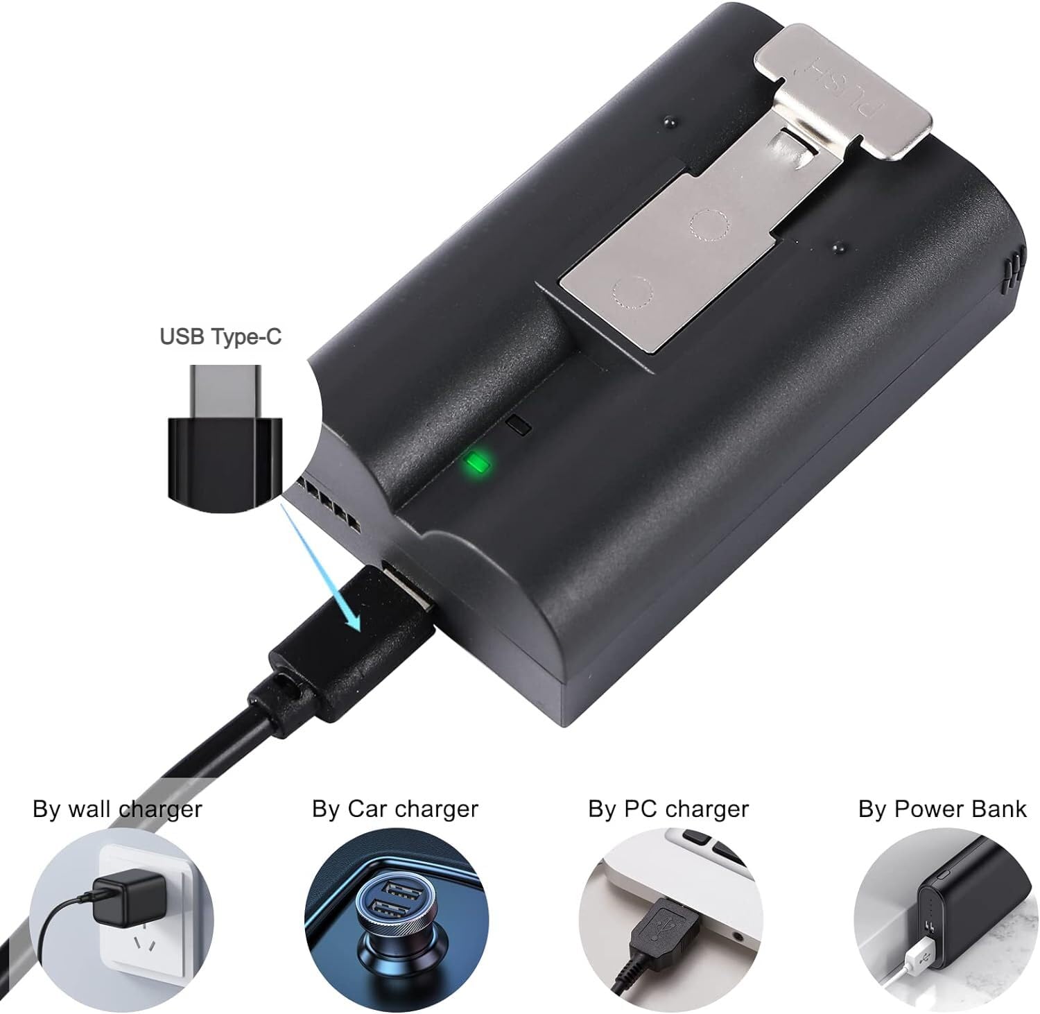 6040mAh Batterie de Remplacement Avec Station de Charge pour Ring Doorbell Caméra 2/3/4, Caméra Spotlight et Caméra Stick Up, Batterie Lithium-ion Rechargeable Caméra (2 batteries + station de charge)