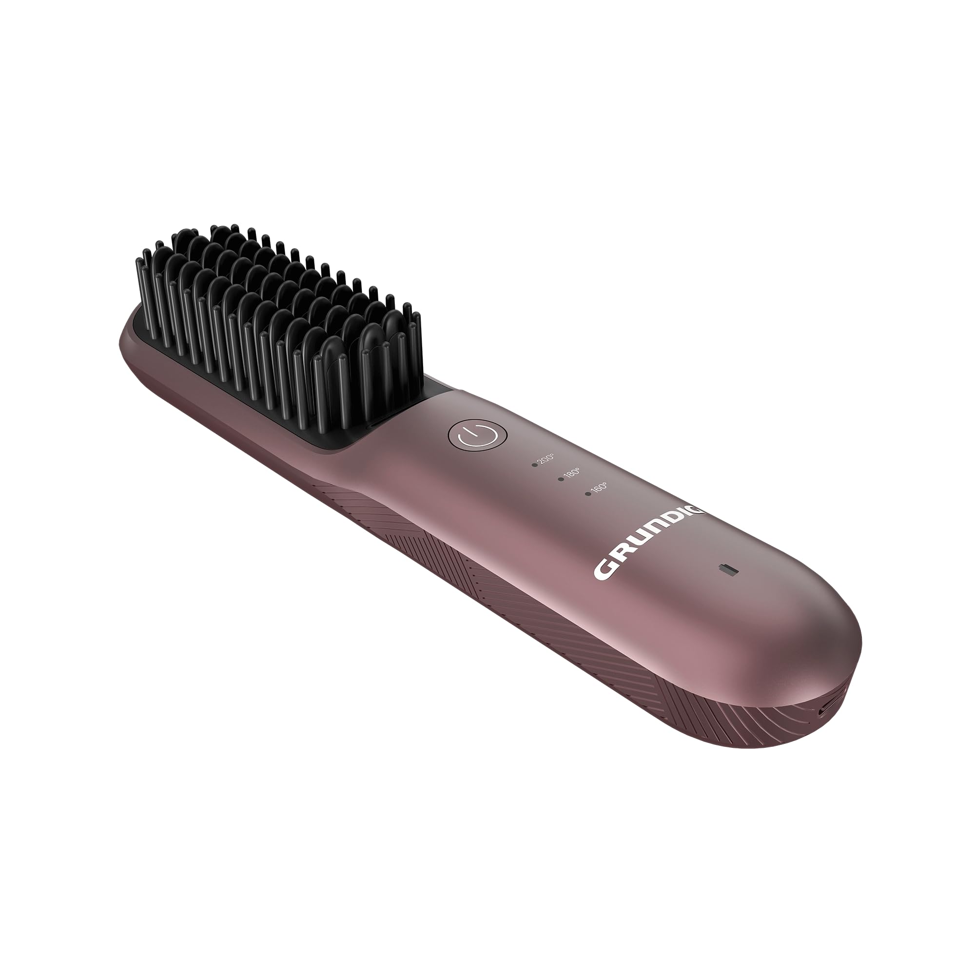 GRUNDIG HB 6450 - Cepillo alisador inalámbrico Snapstyle, 3 niveles de temperatura, batería de iones de litio, hasta 40 min de autonomía, revestimiento cerámico, función iónica, carga USB, incluye