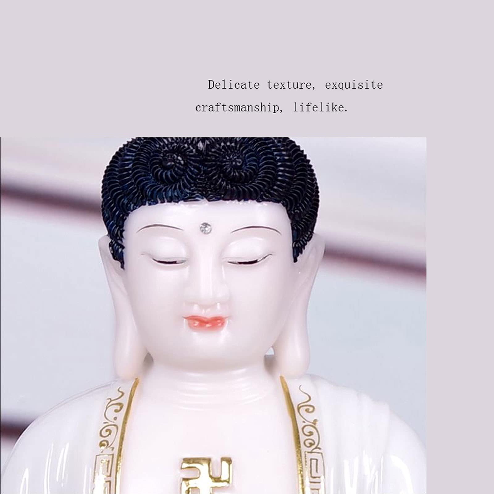Amazon.co.jp: 着席仏像 仏像世帯の翡翠仏像彫刻飾りアート