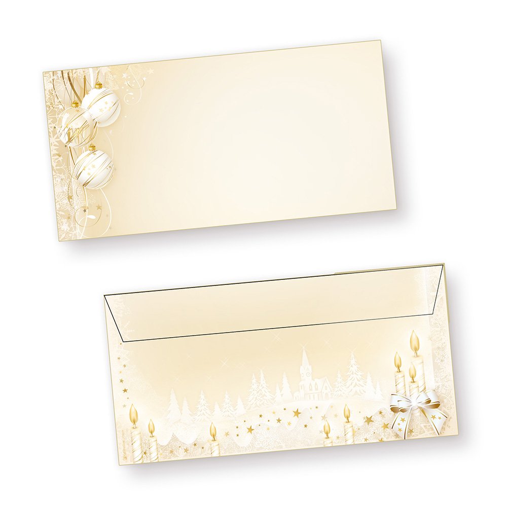 Weihnachtsbriefpapier Weihnachtsmärchen Set (100 Sets mit Umschlägen OHNE Fenster) weihnachtliches Papier A4 Briefpapier mit Umschläge