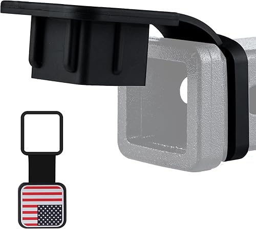 SINGARO Cubiertas universales de enganche de remolque de bandera de 2 pulgadas, inserto de enchufe de tubo de cubierta de enganche de remolque,