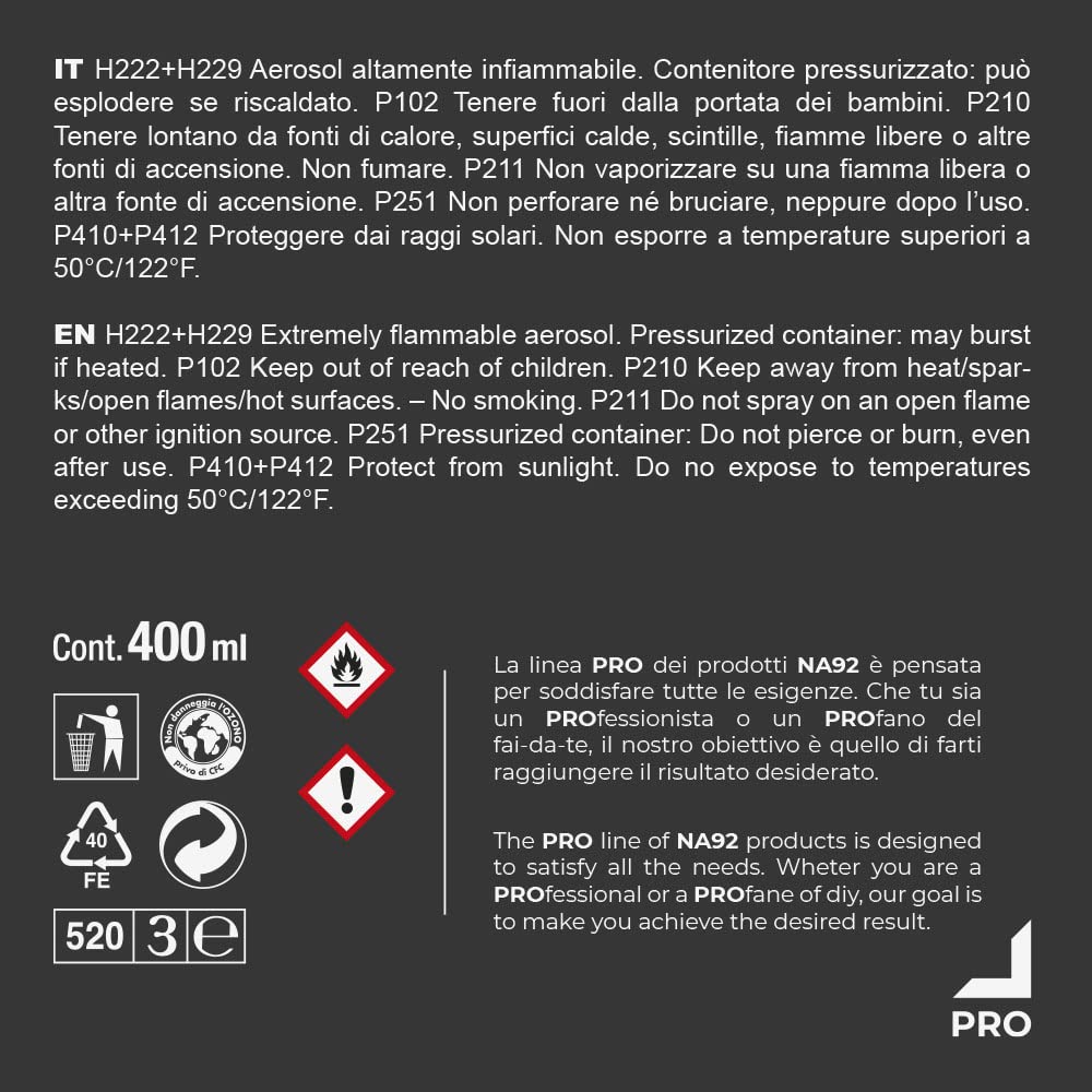 SBLOKKER PRO Sbloccante Protettivo Lubrificante Spray Professionale NA92 400 ML (12 pezzi)