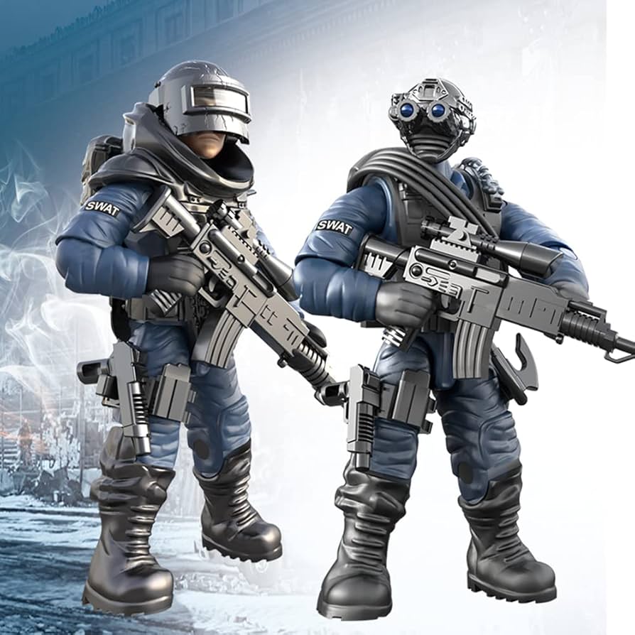 Amazon.co.jp: ENHANA ビルディングブロック 市警官 アクションミニ