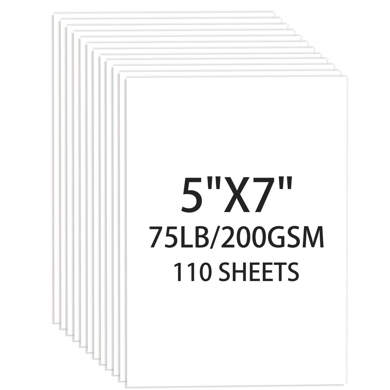 Amazon.com: Cardstock 5x7, 75lb/ 200gsm White Card Stock 110