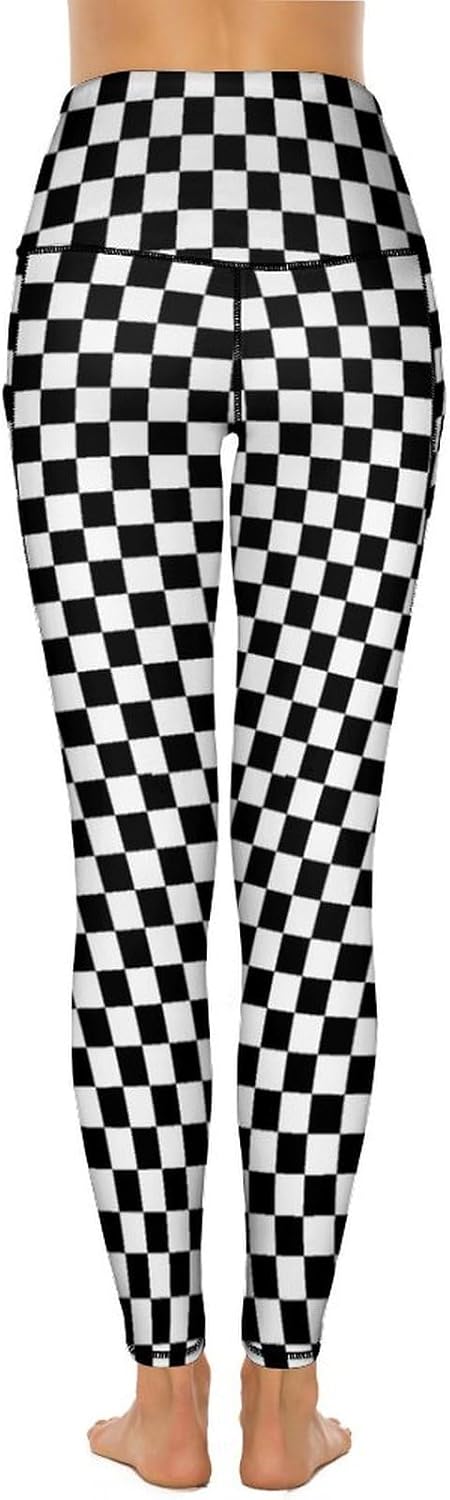 High Waisted Workout Leggings for Women with Pockets Tummy Control Printed Sports Pants for Running Cycling Yoga - Image 3