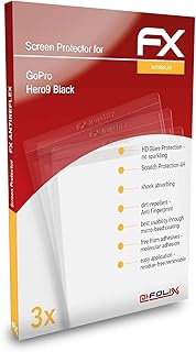 atFoliX Screen Protector compatible with GoPro Hero9 Black Screen Protection Film, anti-reflective and shock-absorbing FX Protector Film (Set of 3)