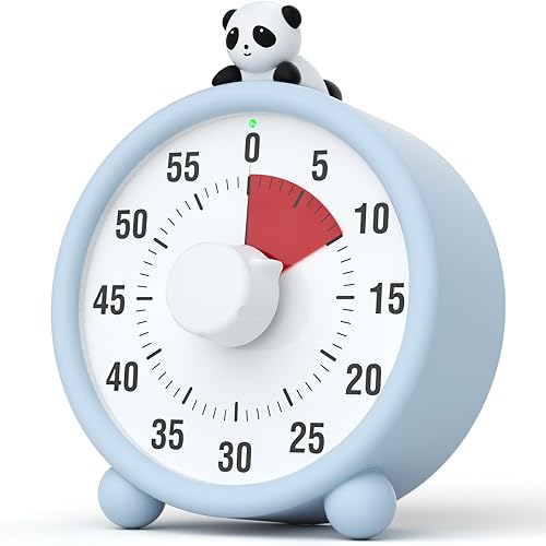 LIORQUE Temporizador visual de 60 minutos para niños, temporizador de cuenta regresiva visual recargable para niños, temporizador para aula,