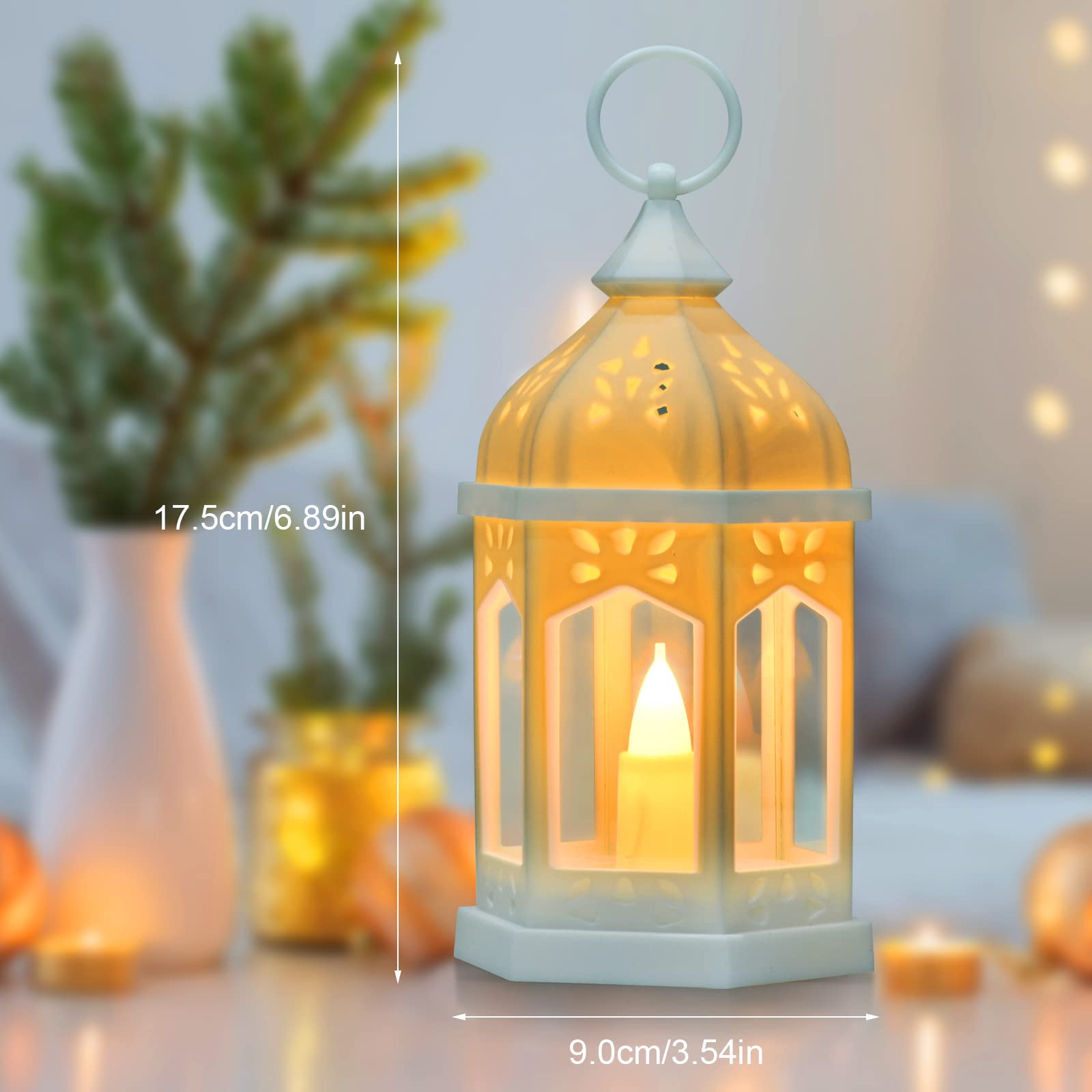 Produktbild von Kerzenlaterne Aus Glas: Laternen Für Draußen Mit LED Kerze, Vintage Design Und Flammeneffekt, Gartenlaterne Für Draußen, Säulenkerzenhalter