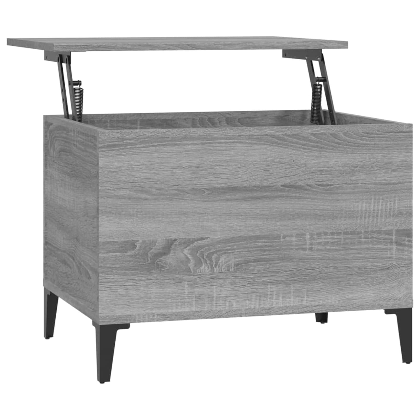 Homgoday Tavolino da caffè Sonoma grigio 60 x 44,5 x 45 cm, in legno ingegnerizzato, tavolino da tè per soggiorno, sala d'accoglienza degli ospiti, camera da letto e ufficio, mobili 1015
