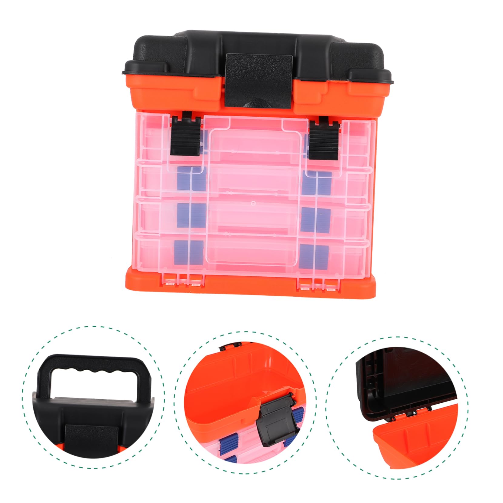ibasenice boîte à Outils pour matériel de pêche boîtes de leurres de pêche conteneurs de pêche Stockage des équipements de pêche Boîtes de tacle de capacité Plastique Vert