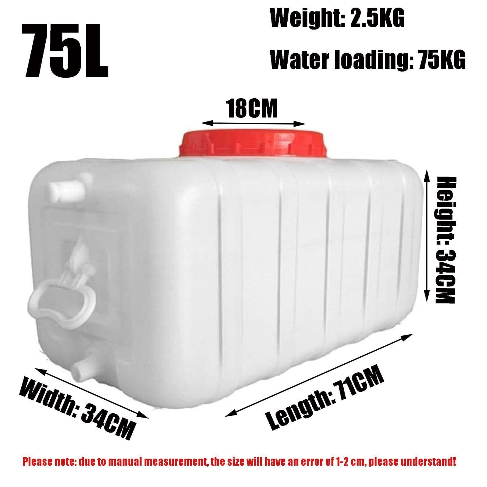 Wassertank aus lebensmittelechtem Kunststoff, 25 l, 200 l, tragbarer Camping- und Wander-Wasserbehälter, ideal für Outdoor-Aktivitäten, leicht, BPA-frei, einfach zu tragen