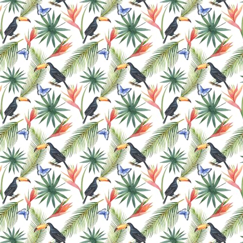 Store enrouleur toucans sur fleurs pour une déco tropicale - 8