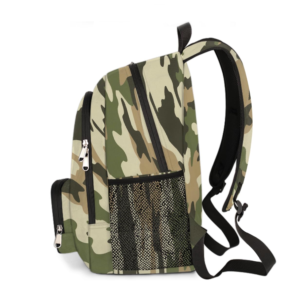 Mexpekil Zaino scolastico per ragazzi e ragazze, motivo mimetico mimetico, zaino per la scuola elementare, leggero, zaino per computer portatile, zaino casual per bambini e ragazzi