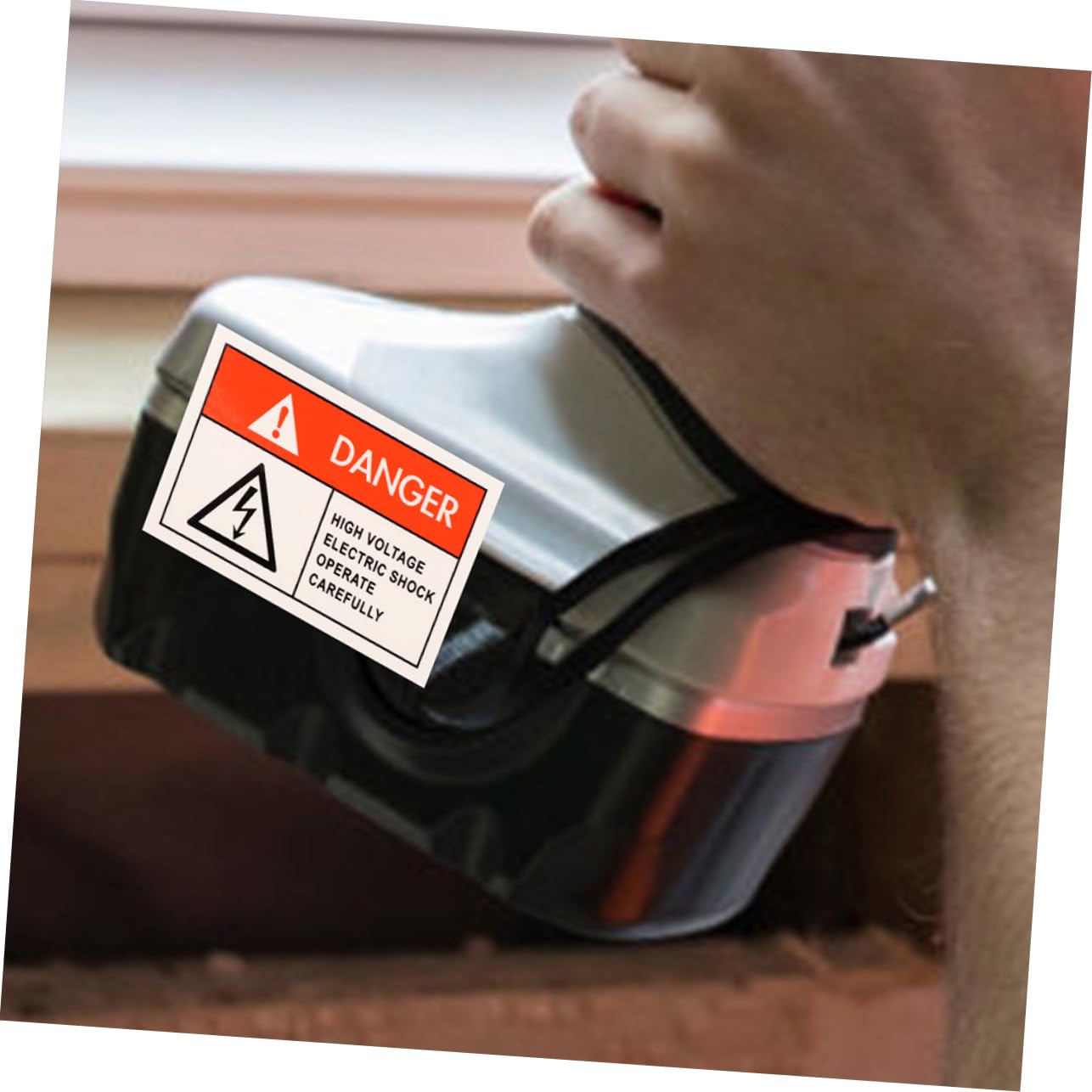 SOESFOUFU Warning Stickers Set 8 Pcs High Voltage Sign Electric Hazard Caution Labels for Safety