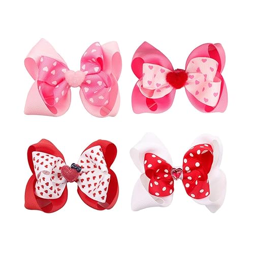Pinzas para el pelo para niñas, horquillas para el cabello con cinta para el cabello para días de San Valentín JHV14 (Bow-B0) Pinzas para el pelo para niñas, horquillas para el cabello con cinta para el cabello para días de San Valentín JHV14 (Bow-B0)