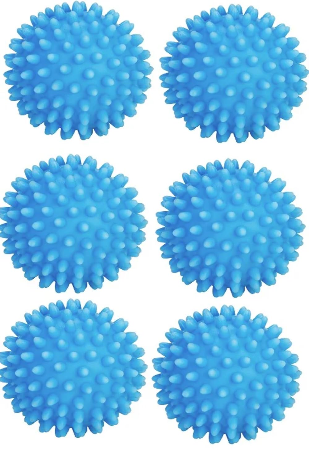Powerizer Laundry Dryer Balls 6 Pack- Reusable, Alternative to Dryer Sheets and Fabric Softener- Reduce Drying Time