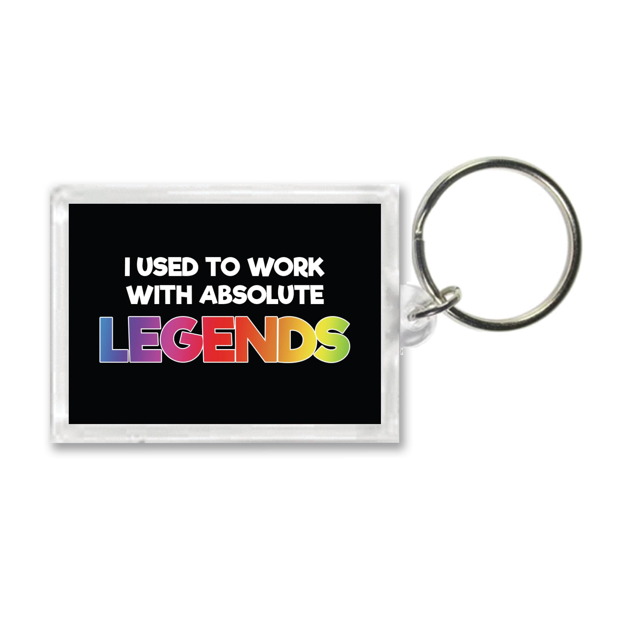 Rib Ticklerz Multicolor - Funny Leaving Work Gift For Colleague, Funny Keyring New Job Presen, I Used To Work With Absolute Legends, Work Bestie Present, Good Luck Present Joke - Kr15