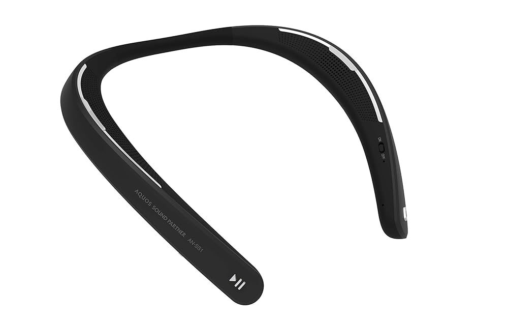 ヘッドフォン/イヤフォン SHARP - SHARP SOUND PARTNER  AN-SS1 SHARP AN-SS1(BK) Aquos Sound Partner Wireless Neckband