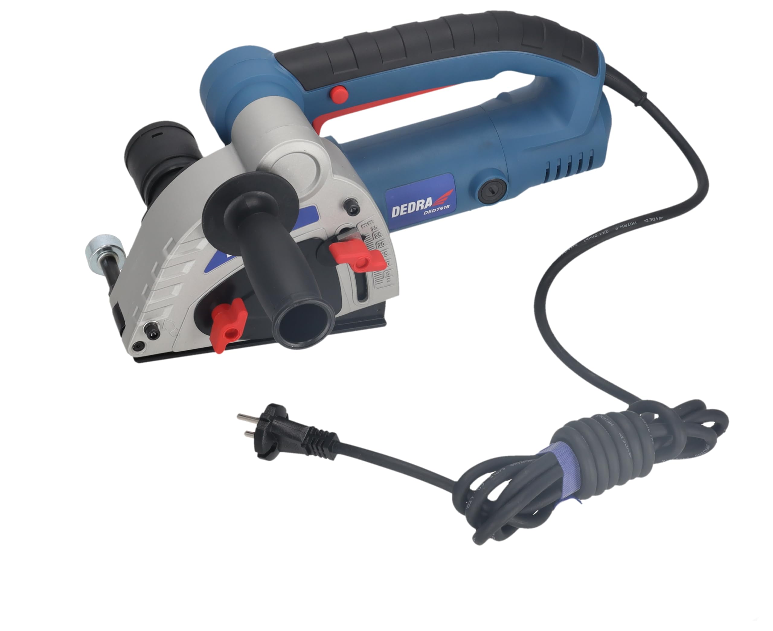 DEDRA Mauernutfräse 1500W, Trennscheibe Ø 125 mm 125mm, 3m Kabel, 8500 U/Min, Hohe Leistung, Nuttiefen von 8 mm bis 30 mm Verstärktes Kunststoffgehäuse