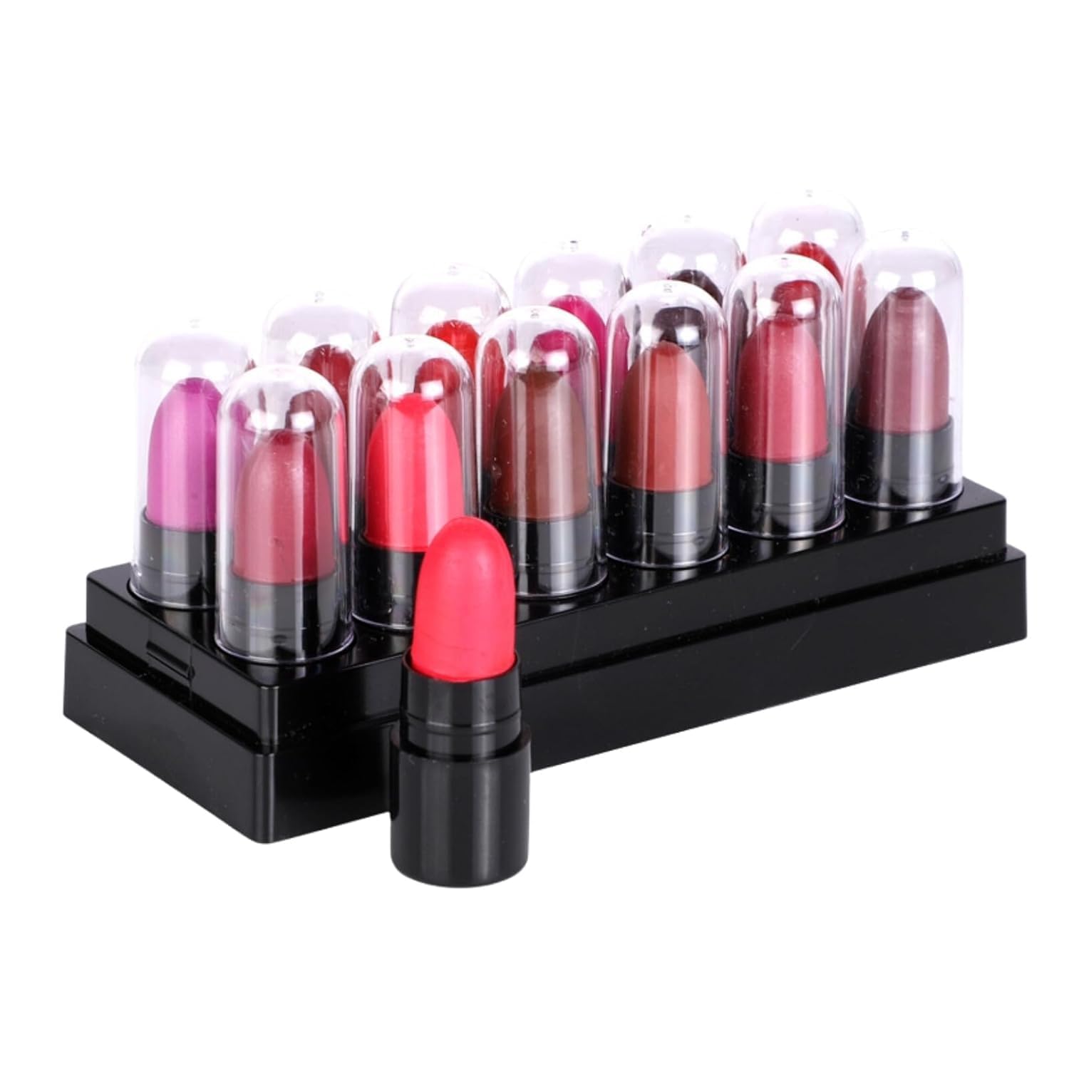 Popular Matte Mini Lipstick Set of 12 for Women Long Lasting Waterproof Velvet Finish Multi Color Lip Makeup Kit Portable Travel Friendly Pocket Size Bullet Lipstick Combo for Girls (Pack Of 1)-picture-45