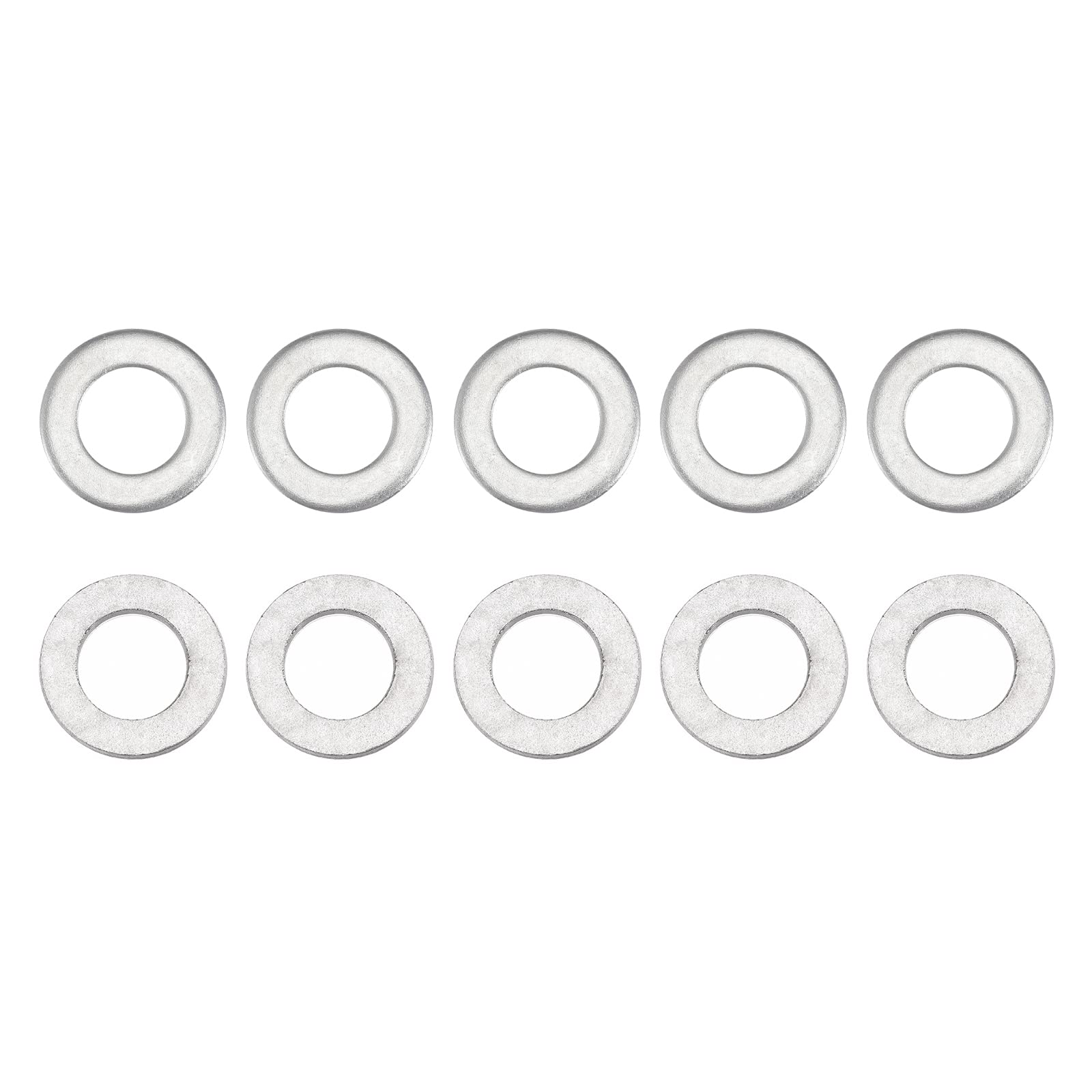 DTGN 17mmx30mmx3mm(IDxODxT) Carbon Steel Flat Washers - 50Pack - Good for Industrial Machinery - Flat Ring Gaskets - Silver Tone