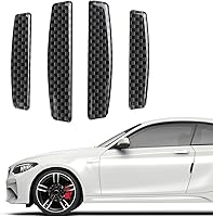 Vista 1 de 4 protectores de borde de puerta de automóvil de fibra de carbono, protector de borde de puerta lateral de automóvil, protector universal