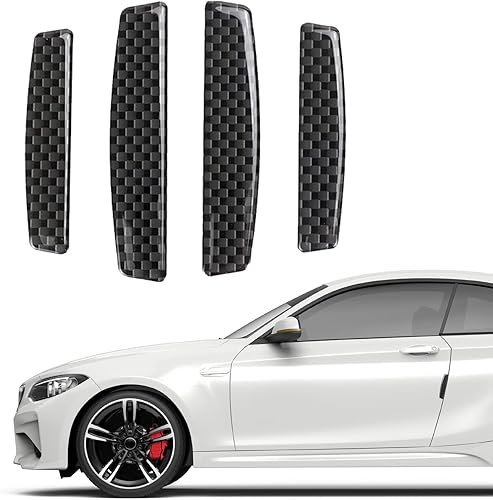 4 protectores de borde de puerta de automóvil de fibra de carbono, protector de borde de puerta lateral de automóvil, protector universal para
