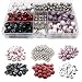 100 PCs Porcelain Bead Assortment & 120 Filigree Silver Beads Container Kit with Elastic Cord - Premium Quality Jewelry Making Finding Supplies for Adults - Great for Bracelets, Necklaces, Crafts (1)