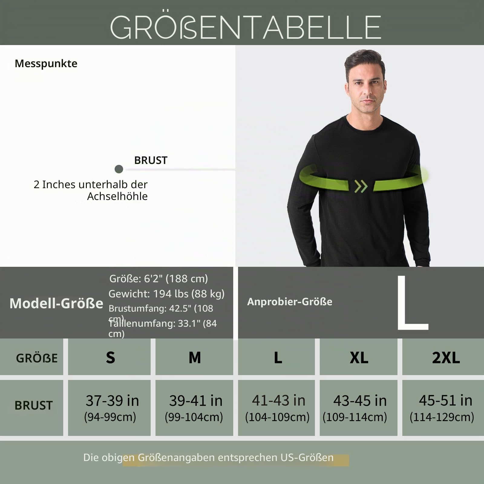 Merino Protect 100% Merino Unterwäsche Herren Weiche Langarmshirts Geruchsresistent Merinowolle Unterhemd zum Jagen Wandern