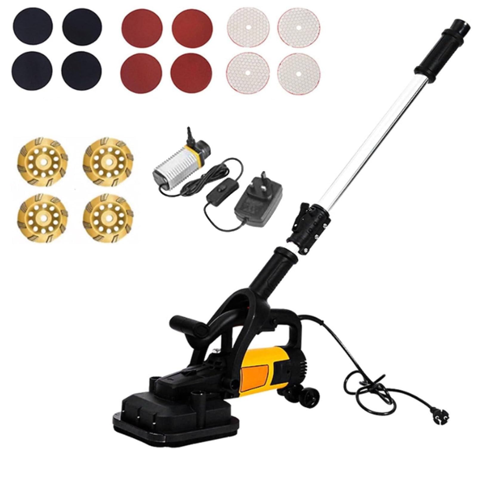 Set levigatrice per calcestruzzo a 4 teste, levigatrice per pavimenti