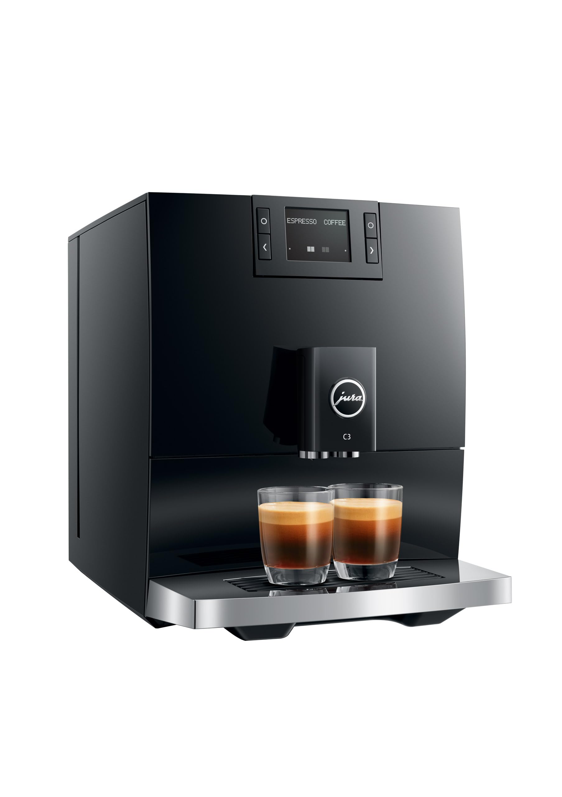 Jura - C3 Piano Black, automatyczny ekspres do kawy, wyświetlacz tekstowy, WiFi, zbiornik 1,6 l, 15 barów, Professional Aroma Grinder, 1450 W