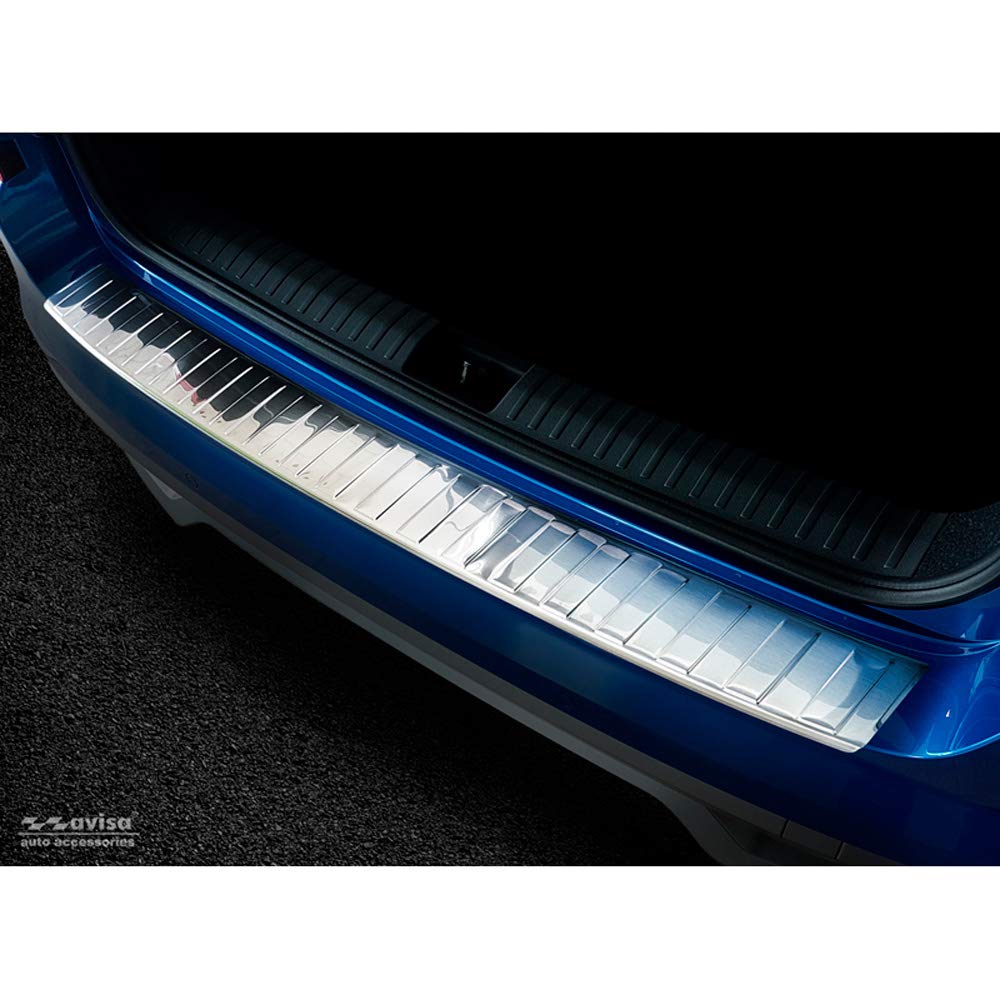 Avisa 2/35465 Stainless Steel Rear Bumper Protector Skoda Kamiq 2019-'Ribs'